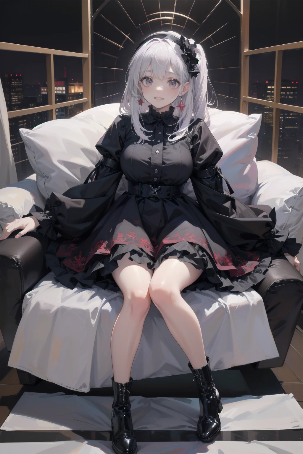 Tabletop, Highest quality, 1 girl, alone,, ,Small breasts,NSFW,,,(Sit on a chair)(Spread your legs wide)(Being looked down upon)((You can see the streaks of the))(skirt)(Unaware)(defenseless)(No underwear)(Embarrassed))))(15 years old)(You can see the pussy)(No underwear)(Red face)(Fascinating face)Seductive((pussy juice))