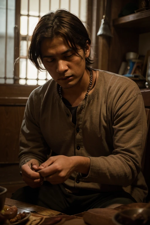 HE is not an ordinary guy, but a hereditary shaman and can not only see, but he also touches ghosts. So sometimes he works part-time as an expulsion of spirits, because he has to fend for himself after his mother dies and his father disappears.