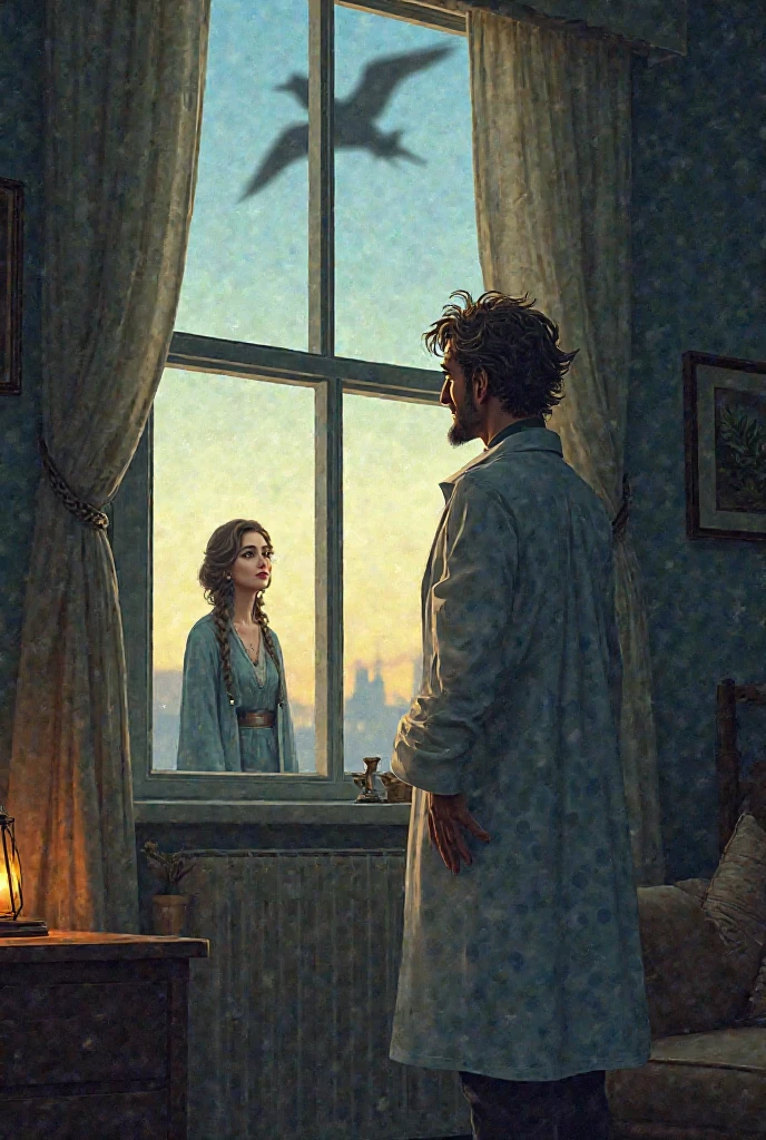 পরদিন সকালে রুমি উঠে দেখে, তার জানালার বাইরে দাঁড়িয়ে এক লোক, বলল, “তুমি কি পাখি বাঁচিয়েছিলে? আমি এক বিজ্ঞানী।