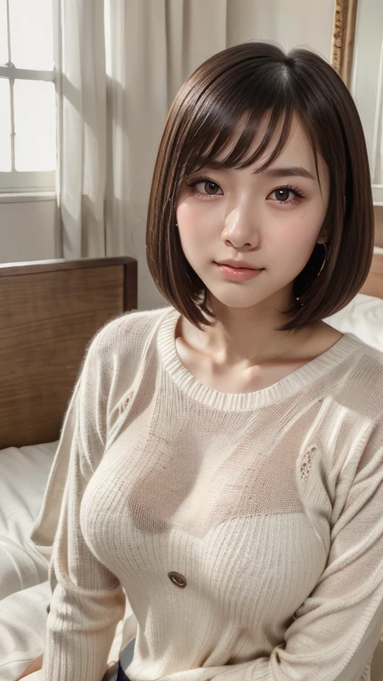 ultra-quality, ultla highres, Hyper Detailed, High contrast, Ultrafine Strike, creative refinement,livingroom,wearing a blouse