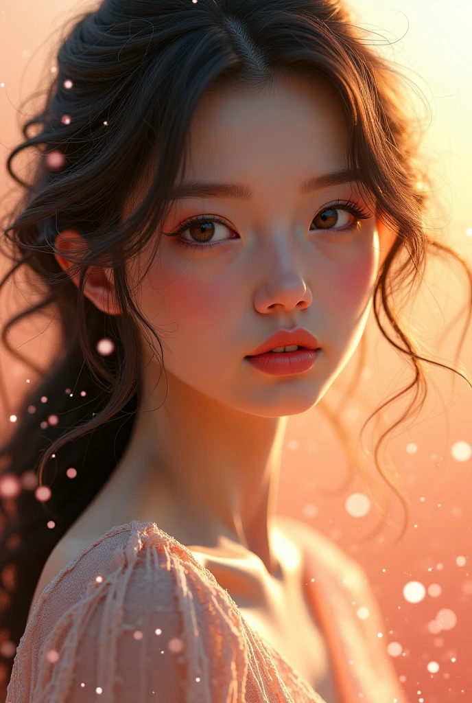 A beautiful detailed Korean girl, delicate freckles, long eyelashes, soft glowing skin, figure, elegant pose, detailed facial features, (best quality,4k,8k,highres,masterpiece:1.2),ultra-detailed,(realistic,photorealistic,photo-realistic:1.37),intricate details full body, having fun at a party.