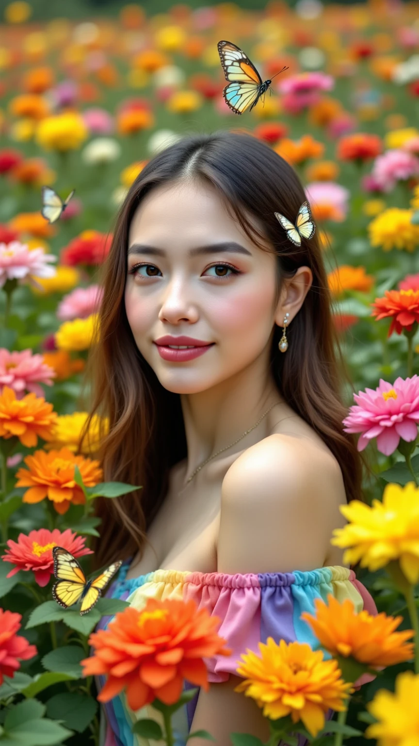 a woman laying on a bed of flowers with her hands on her hips, covered in flowers, girl in flowers, wrapped in flowers, covered with flowers, flower goddess, girl in a bed of flowers, woman in flowers, full of flowers, official artwork, isabela moner, dressed in a flower dress, portrait of demi rose, fanart