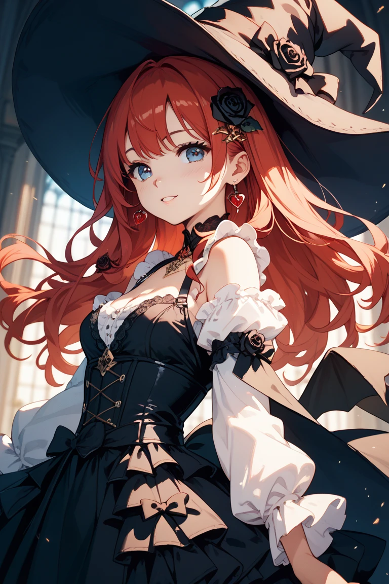 (Meisterwerk, best quality:1.2), Cowboy erschossen, nur, 1girls, Finden, smil, Blick auf den Betrachter, Lange Haare, Hasenohren, Black Rabbit Costume, nackte Schultern, Kragen Fliege, in antiken Ruinen