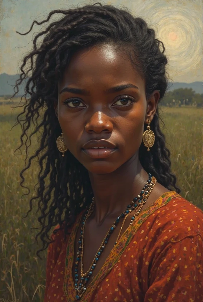 Amina : femme africaine douce et travailleuse, With a pure heart, but stricken by sterility. Her desire for a  is profound and touching.