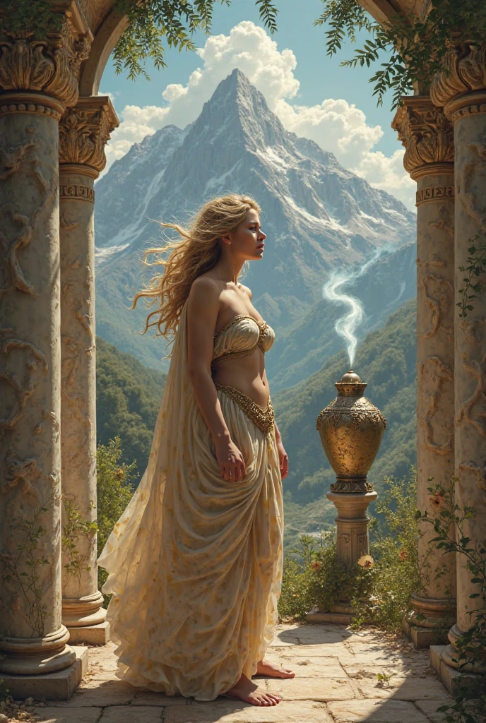 Generate a Greek-style image on the myth of Pandora