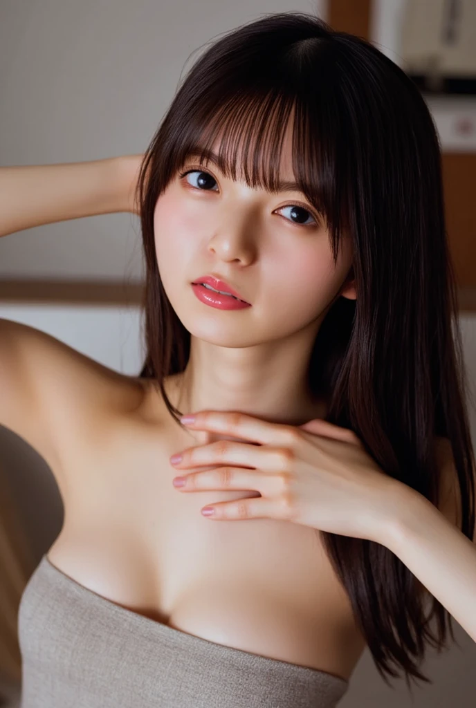 Tabletop,highest quality, 8k, 15-year-old student,(((Completely naked))),(((Large Breasts))),Japanese、, RAW Photos, Award-winning portrait, Glaring、Are crying、 alone, night, Idol&#39;s face, Violet, Gardenias, Delicate girl, Upper Body, Digital SLR, View Viewer, Frank, Sophisticated,  Thin arms, Professional Lighting, Film Grain, chromatic aberration, (Eye and facial details:1.0),　Black-haired、drooping eyes、Japanese 、Cute Face:1.2,　Dark brown eyes、Glowing Eyes、Background is space、(((Completely naked))),(((Exposing her breasts))),(((Exposed nipples))),(((Exposing her breasts))),(((Exposed nipples))),