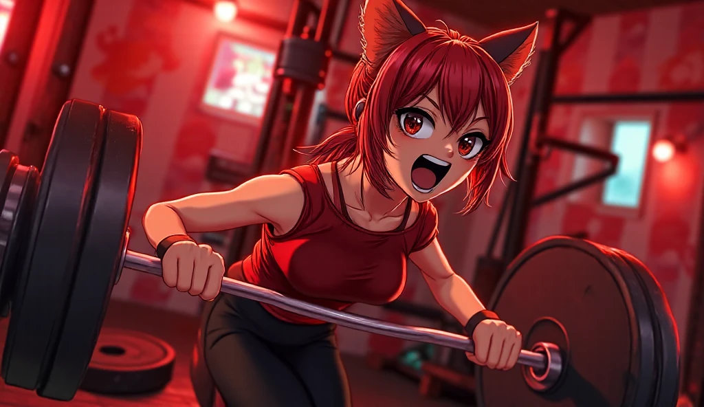 2 girls、fitness wear, shortspats、Sportsbra、Tank Tops、masterpiece、top-quality、realisitic、Hyper-detailing、(Glossy skin、be sweaty:1.4)、absurderes、Looking at the camera、short dark hair、Brown-eyed、A slender、动态照明、hight resolution、foco nítido、depth of fields、A detailed eye、Sharp eyes、Realistic eyes、(small tits:1.6)、(thick thight:1.0)、、Women's locker room、Locker Room、Shower room、Change of clothes、Half-undressed、Lower breast、pov from down、Full Body Display、Training Machine、Treadmill、Weight training、perspiring、moisture、punching bag、martial art、Boxer Size、Open Finger Gloves、shelves、punch、Spinning kick、Take off the bottom、Love Juice、A smile、red blush、teats、Clothing that shows through sweat、Kicking a punching bag、Punch to hit the ball、Covered with lotion、Muay Thai、catfight、Lotion Pro Wrestling、Climb into the ring、Spurling、Cross Counter、Martial arts、Command Sambo、Mount Position、Joint Technique、Upper Spinning Kick、Summer Salt Kick、emphasizing breasts、Take off your pants、Cat Punch、cat ear Cat Gloves
