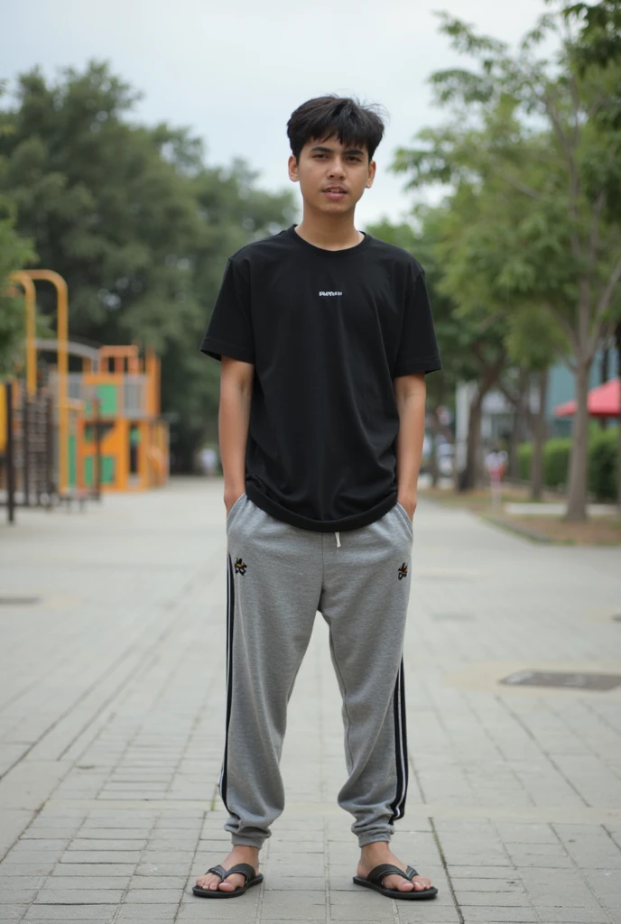 (obra-prima),(alta qualidade), 1boy,Mini avatar,cabelo dreadloocks,olhando pro espectador,standingn,Brazilian scenario,jogger pants,white sneakers,