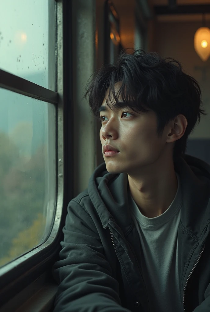 Sad boys are treval in nature train and he loves girl etc in video 