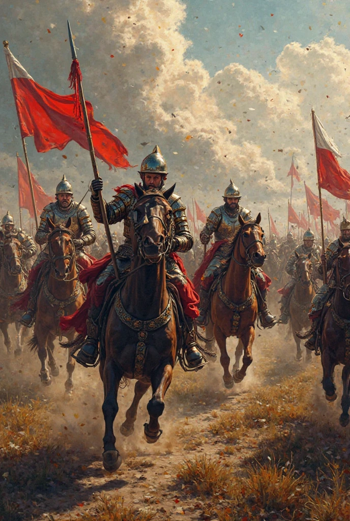 Battle of Somosierra. Poles on Horses Break Through the Enemy. The Great Charge 