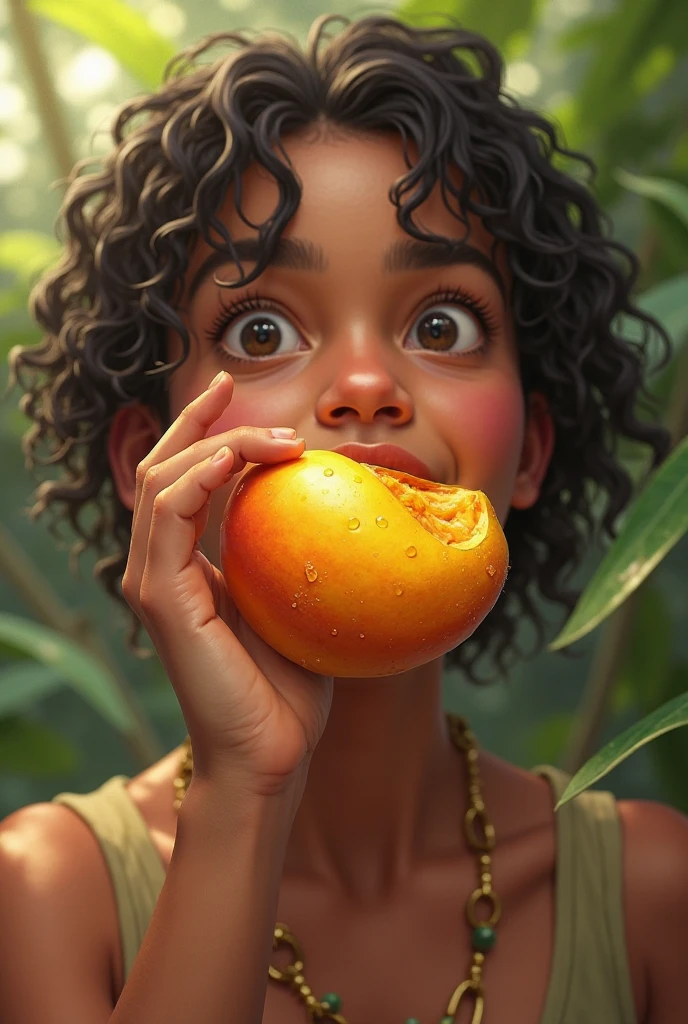 Rafi picked one mango and took a bite