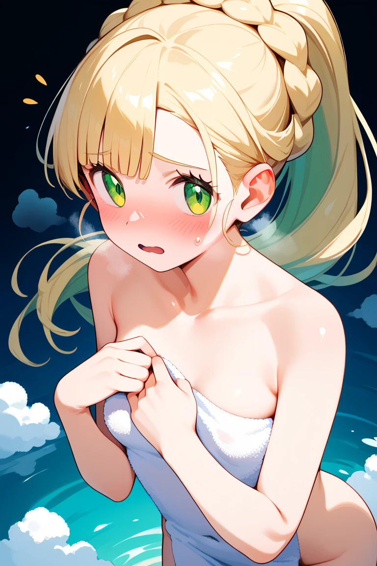 (from below:1.2),(from side:0.9), (Close-Up:0.6), highest quality、(real、photorealistic:1.4)、(RAW photo:1.2)(Curve,Model,glamor:1.5),Beautiful breasts,colour_aberration,beautiful detailed shadow,Beautiful eyes,Beautiful body,Beautiful skin,beautifull hands,(medium_breasts:1.5),1 girl in, (perky chest:1.2), (pointed chest:1.2), dark bronde hair,long hair,side ponytail,hair between eyes,bangs,Purplish brown eyes that dreamers desire, (Blonde hair) , small stature, Colossal tits, Lori, (masutepiece:1.2, Best Quality), (finely detailed beautiful eye: 1.2), (beautifull detailed face), (Best Illumination, extremely delicate and beautiful), ((Cinematic Light)), Dramatic light,Ultra Contrast、Braid a little around the ears, clavicle, red long dress、only has 5 fingers,Her pussy is visible through the see-through white thong、Wet pants、You can see inside your underwear、full of sweat、mocking look、diaper、nffsw,Arms crossed、grab the arm、Shoot from below、The angle is as seen from below.、Best Quality、Large breastuscular pussy:1.2、Pubic hair,high-level image quality、hightquality、8K,perfect hand、5 fingers、finger pin、Perfect Finger、see-through T back、Naked、noise cut、bullet hand、Her hair color should have been a brighter brown,The skirt part is also carefully expressed,brown skirt、the skirt is floating in the wind:1.3、see-through purple panties、Pubic hair majority,(with sparkling eyes and a contagious smile),her thin pubic hair:1.2, looking at viewer 