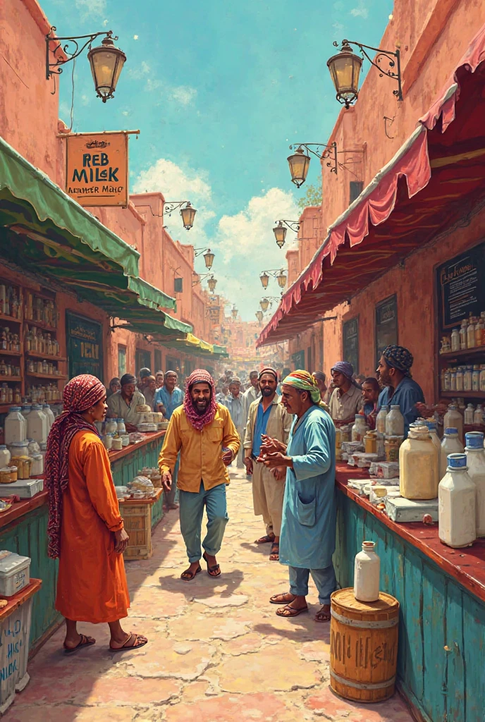 Image comique de crise de lait au Maroc 