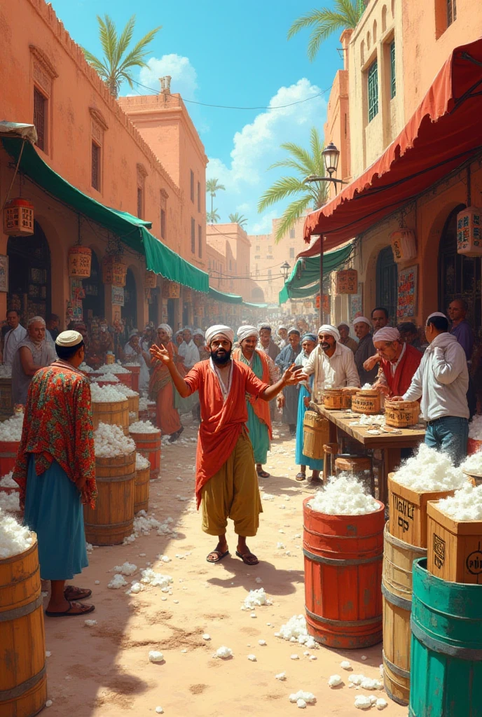 Image comique de crise de lait au Maroc 