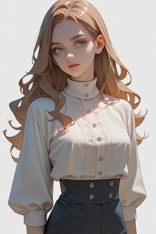 
1 boy, solo, long hair, High definition, Breasts, Simple background, thin waist