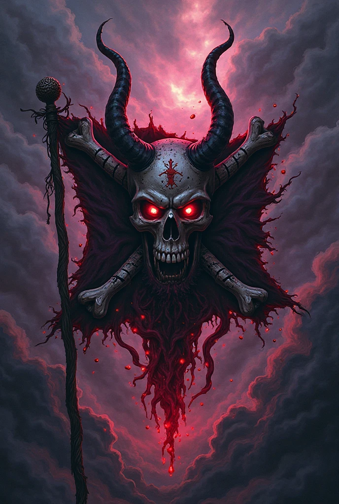 Realistic photo, baphomet skull, blood fountain, pentagram, satan, hell 666