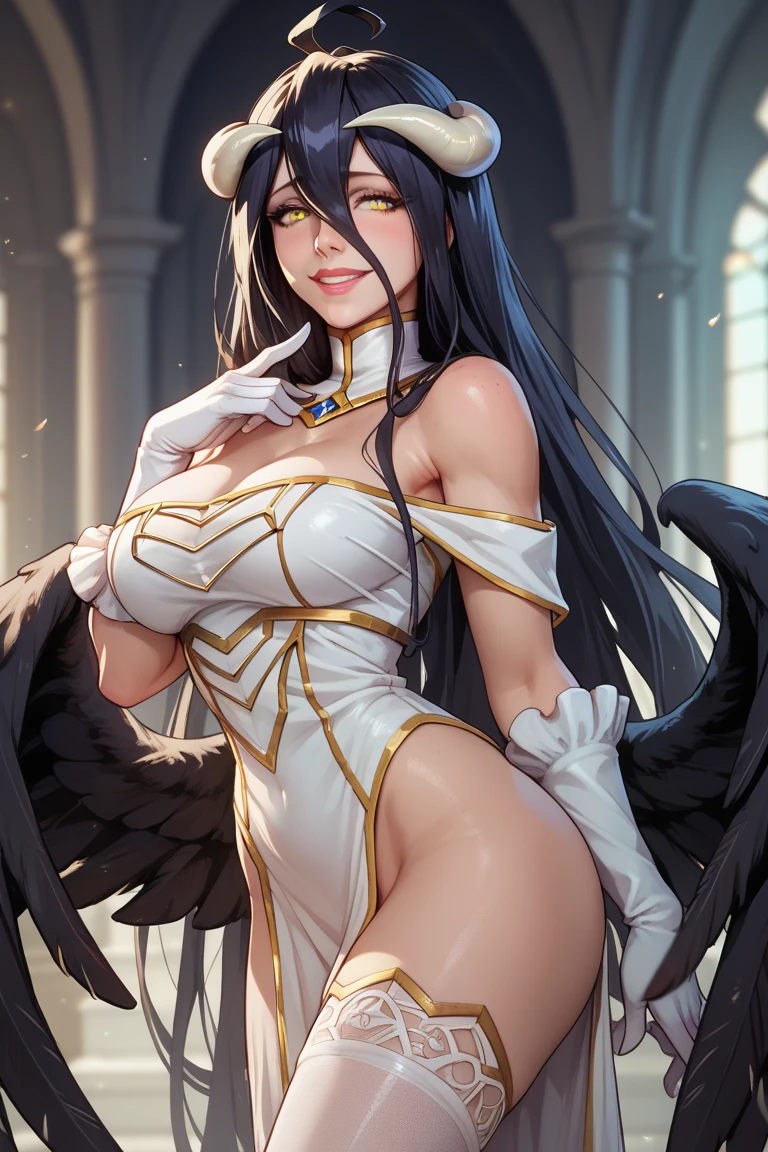 (masterpiece:1.37), best quality, (extremely detailed:1.37) plegianTh, two side up, hair ornament, feather hair ornament, bodystocking, bracelet, gold jewelry, bridal gauntlets, anklet, breasts, (wetting herself:2.0), standing straight, full body day, daytime, glow, facing viewer, perfect composition, full body, medieval, castle, desert