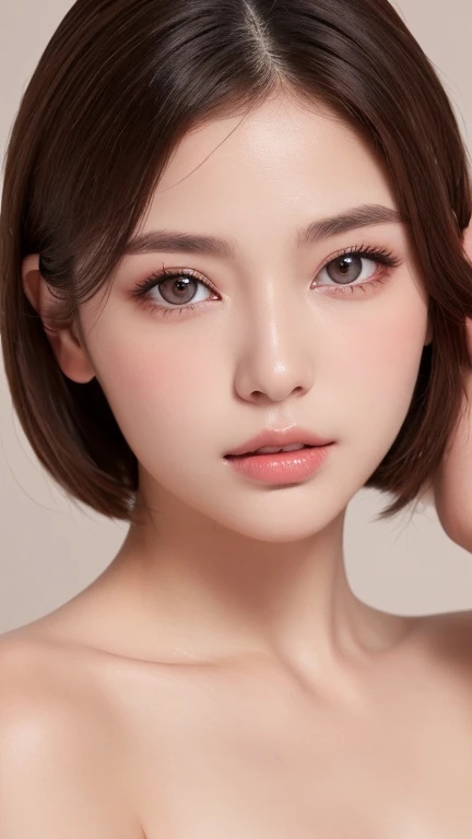 ((Perfect Anatomy:1.5,Realistic:1.3,RAW Photos:1.3,masterpiece、Highest quality、Ultra - High resolution、High resolution、Detailed CG、8K)),1 female,alone,Dancer,18-year-old、High school girl beautiful girl,Japanese,((Beautiful and exquisite face and eyes:1.2,Big and beautiful eyes:1.2,Grey Eyes)),Dark brown hair,Short Bob Hair,bangs,Medium chest,Slender body,Small Head:1.3,(Oily skin,Glowing Skin,Shiny skin、Sweat),Carnival of Rio