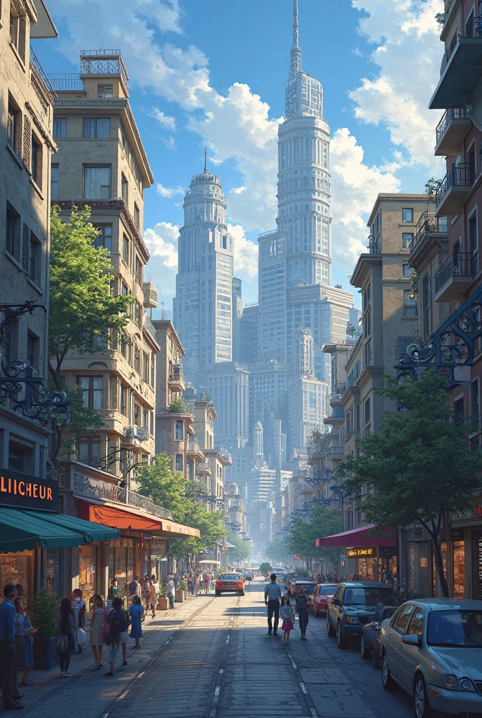 Image de ville avec écrit denicheur et pas de personnes juste une ville