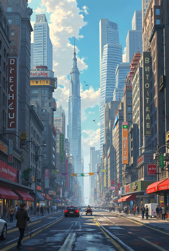 Image de ville avec écrit denicheur et pas de personnes juste une ville