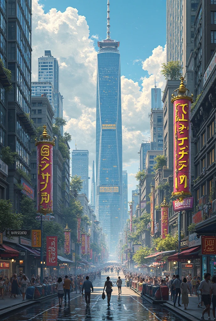 Image de ville avec écrit denicheur et pas de personnes juste une ville