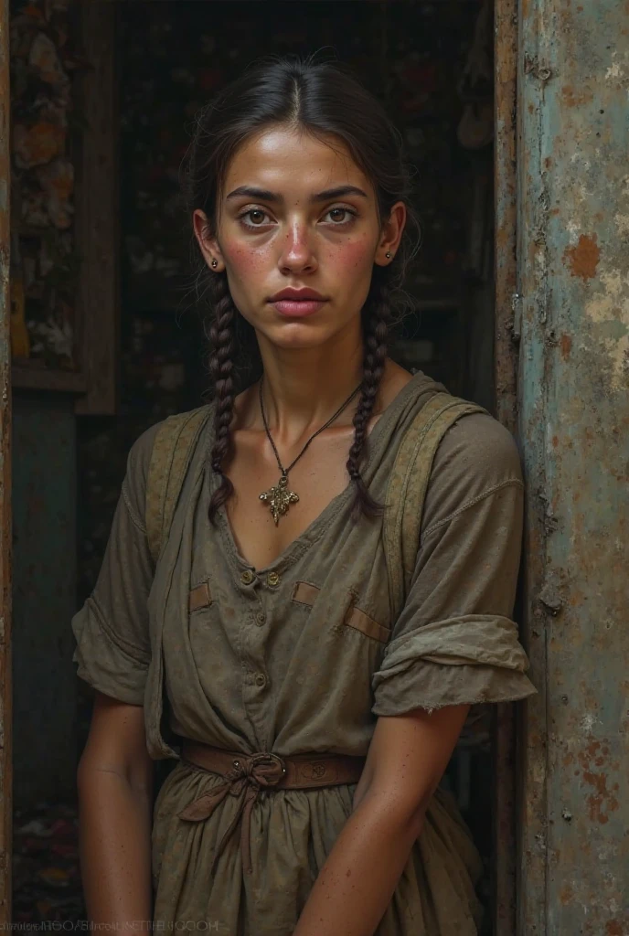 Aliya in poor clothes has big 