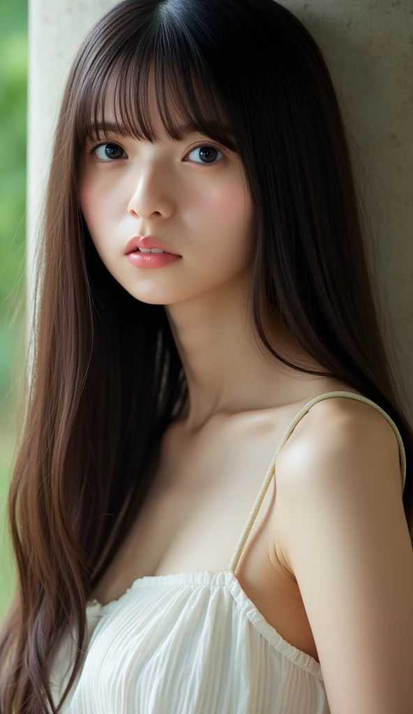 masterpiece, top-quality, 8K, absurderes, a beauty girl, kawaii, outdoor,(half body:1.2), (fullnude:1.5), wearing pasmina hijab, (dark brown long hair),nice body, No makeup, bukkake, Near and far law, depth of fields, A hyper-realistic, hight resolution, a picture, foco nítido, nffsw, face lights, 动态照明, Highest detail, bedroom, earrings, necklaces,Extreme details、ultra-detailliert、detaile、authentic skin、delicated facial features、Easy Negative