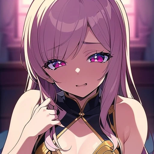 gran calidad ++ Extremely detailed high resolusionolution, very aesthetic, ojos expresivos, (((Cara perfecta))), (((face symmetrical))), ((good anatomy)), (((manos perfectas))), (((8k))), UHD, Fondo de pantalla HD, (((alta calidra detallada, (((((1girl)))))), solamente, Obra maestra, La mejor calidad, high resolusion, Altamente detallado, (illustration), hermosos ojos detallados, (((combatant))), ((((halfbody)))), (((kyriedef))), (((smile face))), solo, (((long hair))), purple eyes, jewelry, single thighhigh, breasts, hoop earrings, navel, earrings, thighhighs, pink hair, looking at viewer, cleavage, armlet, two side up, bikini, single detached sleeve, mismatched bikini, bangs, indoors, school background,