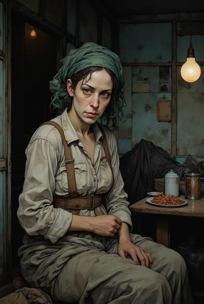 Poor Wife in a Rag Apartment