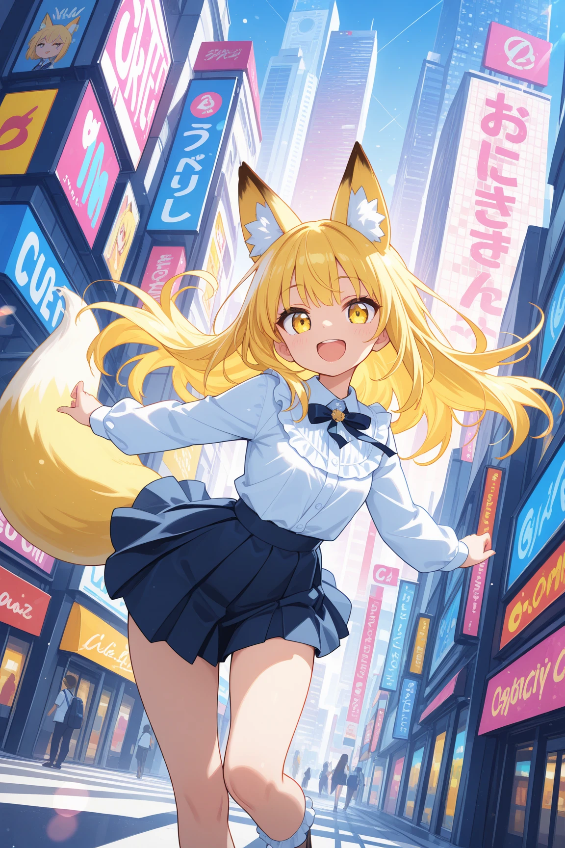 anthro female cat，short  skirt，long whitr hair，eyes with brightness，in a panoramic view，focal point。Detailed background enhancement（0.7），独奏，Furry fortification，Furry female，female focus，anthr，Fluffy tail all over，eBlue eyes，White fur，Long gray hair，Small and cute strengthened，Long canids strengthened（1.2），interiors、the night、borgar（1.1）。