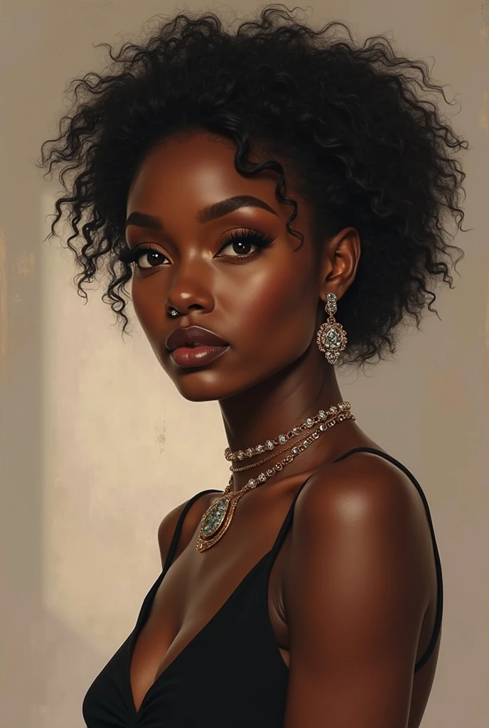 une femme noire élégante née pour rayonner 