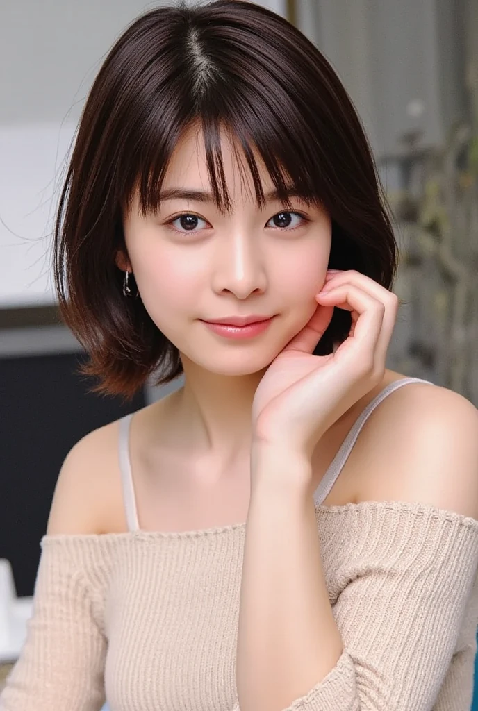 ((Highest quality)), ((masterpiece)), (detailed),Perfect Face,Japanese,Mature Woman,Upper Body