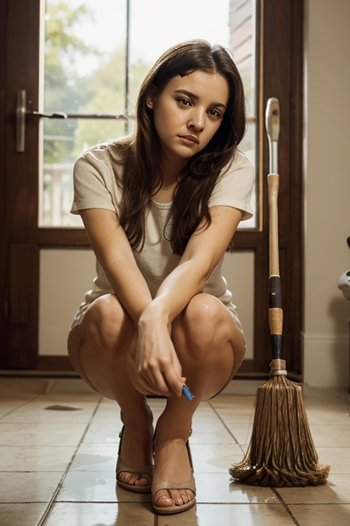 Girl Have hair stuck in the toilet