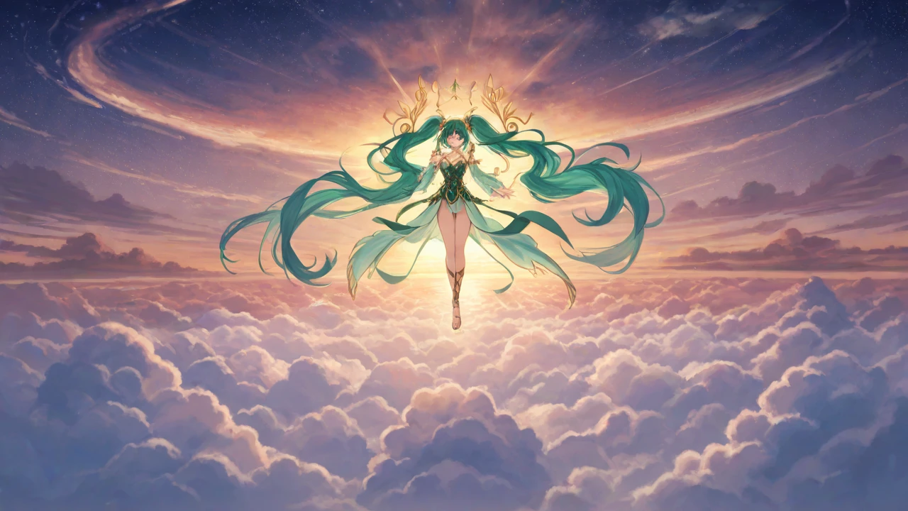 (Best quality, 4k, 8k, highres, masterpiece:1.2), ultra-detailed, realistic, (photorealistic:1.3), palutena, angel gaze, beautiful detailed eyes, beautiful detailed lips, extremely detailed eyes and face, longeyelashes, angel wings, angelic, hearts, love, grasping her breasts, vivid colors, portraits, soft lighting, romantic, colorful palette, ethereal, heavenly, serene, halo, celestial environment, sparkling stars and galaxies, cascading golden light, rays of divine energy, luminous and radiant, flawless complexion, royal blue gown, tranquility, harmony, divine beauty, joyful expression, boundless love and affection, enchanting presence, sunshine filtering through the clouds, floating in the air, gentle breeze, peaceful garden, serenity and bliss, heavenly light shining upon her, glowing aura, inner peace and happiness, blissful smile on her face, love in her eyes, celestial realms, angelic presence, sacred and pure, loving and compassionate gaze.