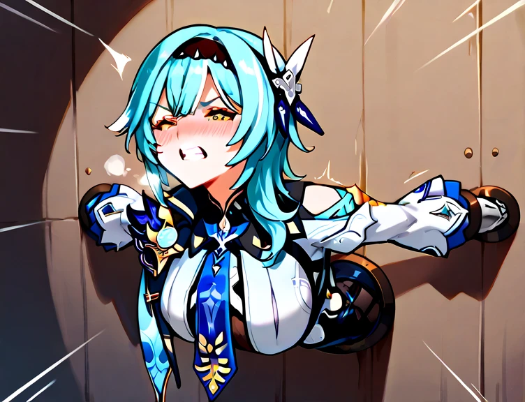 blue hair in front of building、Anime girl with horns, ayaka Genshin impact, Anime cute art style, Genshin, keqing from Genshin impact, mikudayo, , ayaka game Genshin impact, Mika Kurai , Tsu Ai Yi, rounded corners，protruding breasts, Genshin impact character, [[[[g还ning evily]]]]