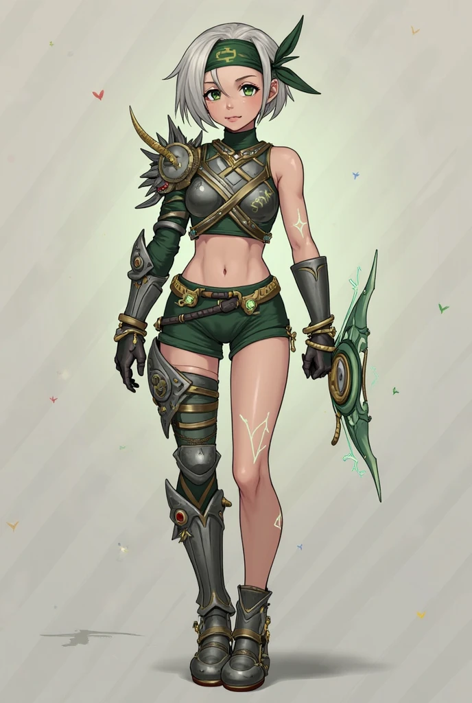 Game character standing drawing design，Orc female，Leather armor，Fur shoulders，Stout limbs，Strong muscles，The barefoot，Holding a huge barbed stick，Different layers overlay，Different angles，（full bodyesbian：1.4），solid color backdrop，clean backdrop，depth of fields，high light，Real light，Ray traching，OC renderer，UE5 renderer，Hyper-realistic，best qualtiy，8K，Works of masters，super-fine，Detailed pubic hair，Correct anatomy，