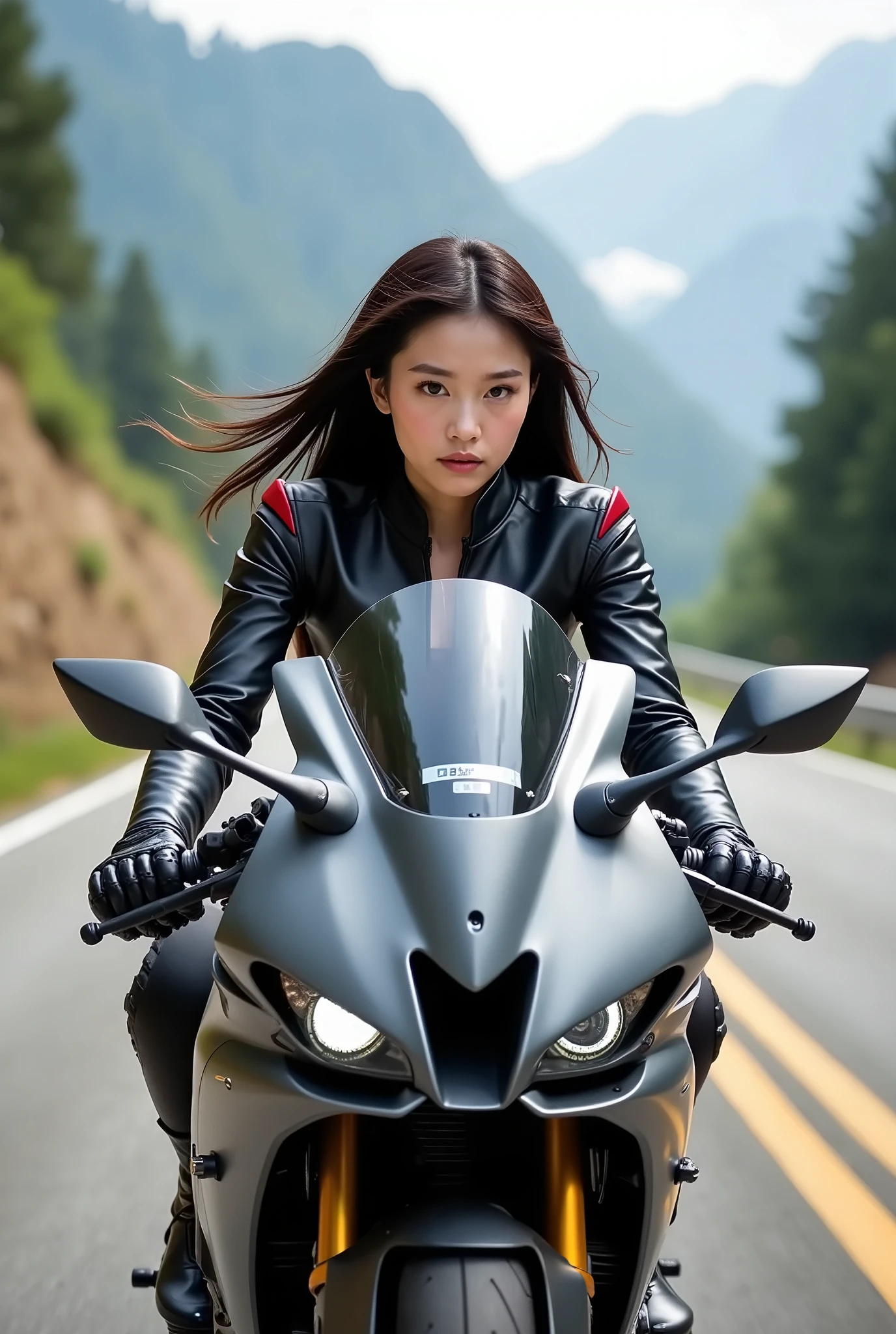 陈都灵 riding a superbike 
