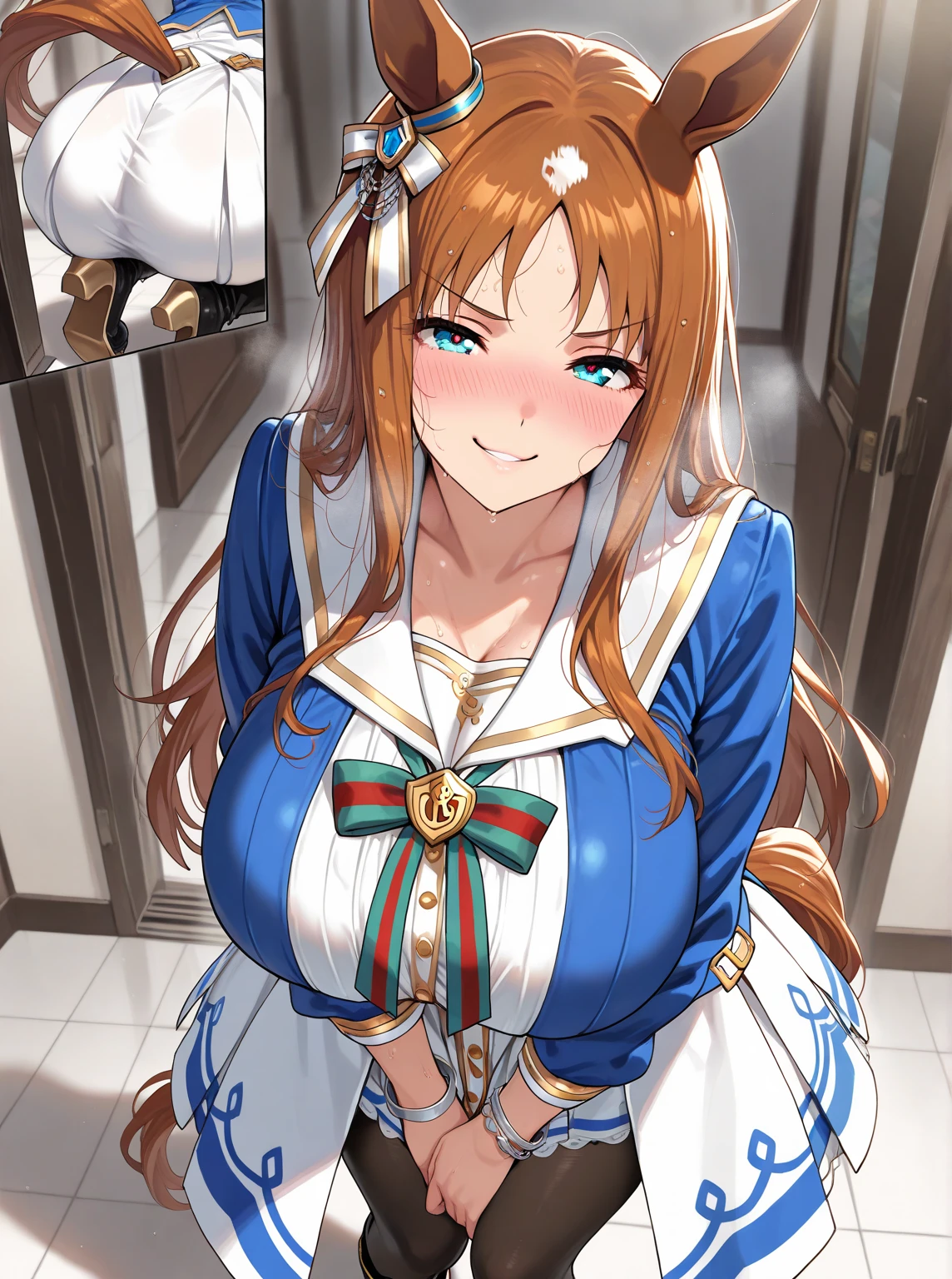 (photorealistic:1.8, highest quality:1.8,8K masterpiece:1.8,High resolution,muste piece:1.8,RAW Photos,cinematic lighting),No split screen、morning、Good Morning、The coffee shop of the future、
（A 23-year-old female clerk brewing coffee:1.5)、（choker、uniform、mini skirt、knee high tights、beautiful breasts、beautiful thighs、plump nipples、beautiful chest)、 (Soryu Asuka Langley)、
(Beautiful, shiny blue, white, black and brown hair:1.5)、looking at the camera、smile、shining blue eyes