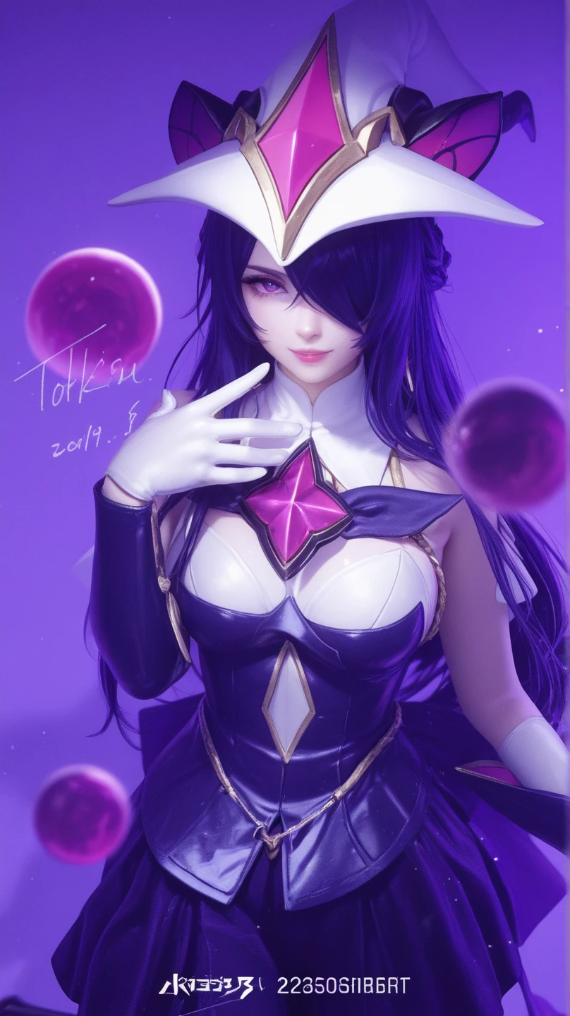 best quality, (masterpiece),(ultra-detailed), (high quality), (high resolution), <lora:EvanGelinneVT-10:0.7> ,1girl, colored skin, blue eyes, purple hair, multicolored hair, evangelinnevt,white skin,