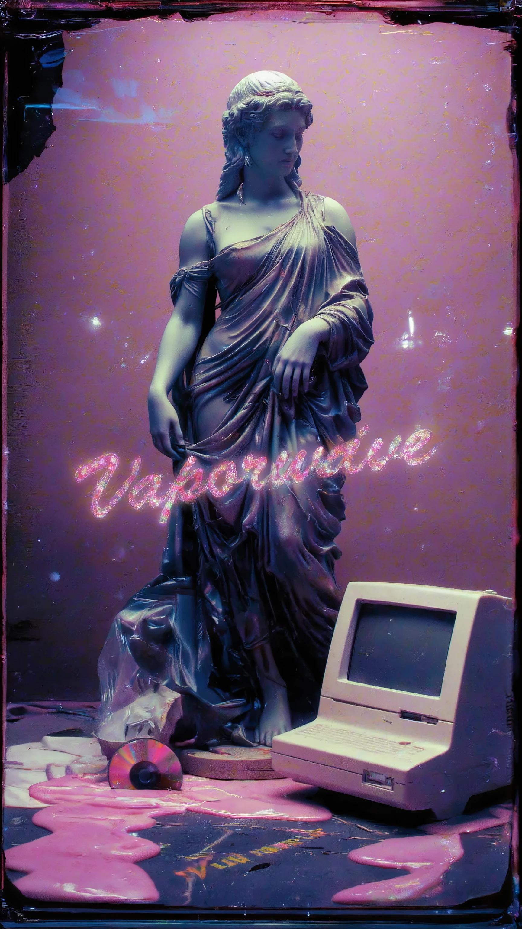 woman in a bikini with marijuana leaves on her chest, deviantart artstation cgscosiety, Official work of art, inspired by Mike Winkelmann, The Princess of Cannabis, ( ( ( synthwave ) ) ), artistic cover, artistic cover illustration, trending on artstation hd, synthwave art style ]!!, trending on artstation.', High quality detailed 8K graphics