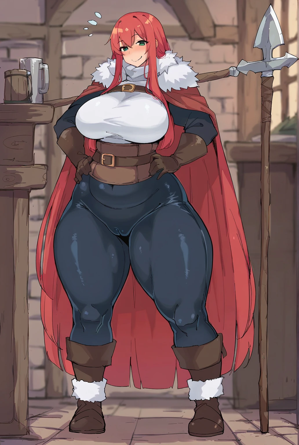 (best quality,4k,8k,highres,masterpiece:1.2),ultra-detailed,(:1.37), HDR, UHD, studio l, elemental aura,ighting, extreme detail description, professional, vivid colors, bokeh, long hair, pelt, smile, sidelocks, hair tubes, ponytail, blue coat, fur coat, blue pants, boots, dark skin, korra, ice, snow, glacier, night.elemental spell casting, curvy ,big breast,