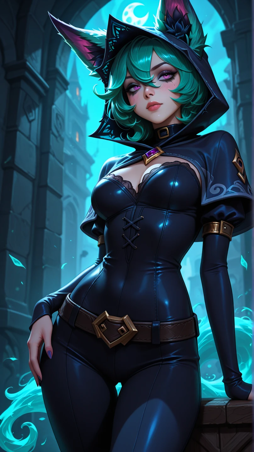 masterpiece,best quality,studio lighting,1girl,tatsumaki,short green hair,green eyes,glowing eyes,25-year-old,domineering expression,closed mouth,detailed lips,detailed eyes,symmetrical face,massive breasts,(((exposed breasts))),dominatrix,boss,perfect body(perfect proportions),perfect face,beautiful detailed long black latex boots,perfect feet,crossed legs,holding a glass of wine,bdsm,(black corset),dark detailed background(sitting on a purple silk-covered luxurious tall throne,(beautiful garden surrounding her,open space), night sky, moon),provocative pose,(((night))),volumetric shadow