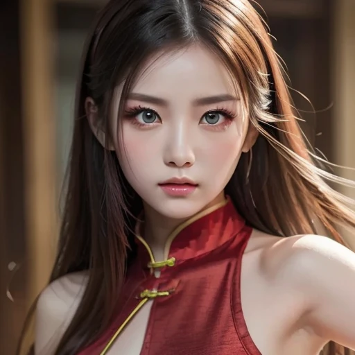 （Redcoat：1 silver-haired girl, Normal posture）， masterpieces， best quality， RAW photography， realistically， the face， Incredibly Ridiculous res， Beautiful elf beauty， ear studs，Get wet all over， (Long silver hair), naked ，(Red cloth shoes，depth of fields， A high resolution， ultra - detailed， filigree， RAWE is very detailed， very detailed eyes and faces， Sharp pupils， realistic pupil， tack sharp focus， cinematic lighting，full bodyesbian，Big Boobs，long leges，From the front side，ancient Chinese town，Lanterns，Tanabata，Lights of all homes，A faint red glow，dynamic poses, full naked.