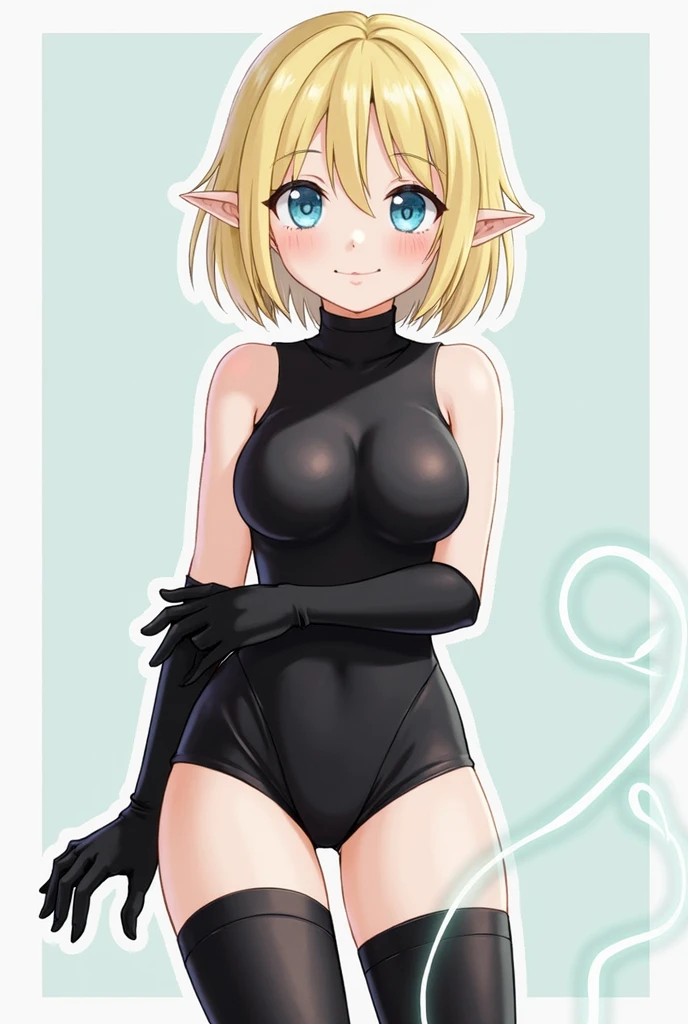 (8k, best quality, masterpiece:1.2),\(Eye details\),\(facial features details\),(\(clothing details details\)\),best quality,illustration,Excellent human body,(1 girl:1.2)+(1 man:1.2),2 person on the picture,upper body,(Elf:1.3),pointed ears,green pupil.the girl has  long blonde hair.the man has bob head.the girl has big pench ass and huge breasts.the boy has weakness body.the girl height is 179 cm.the man height is 150 cm.two people