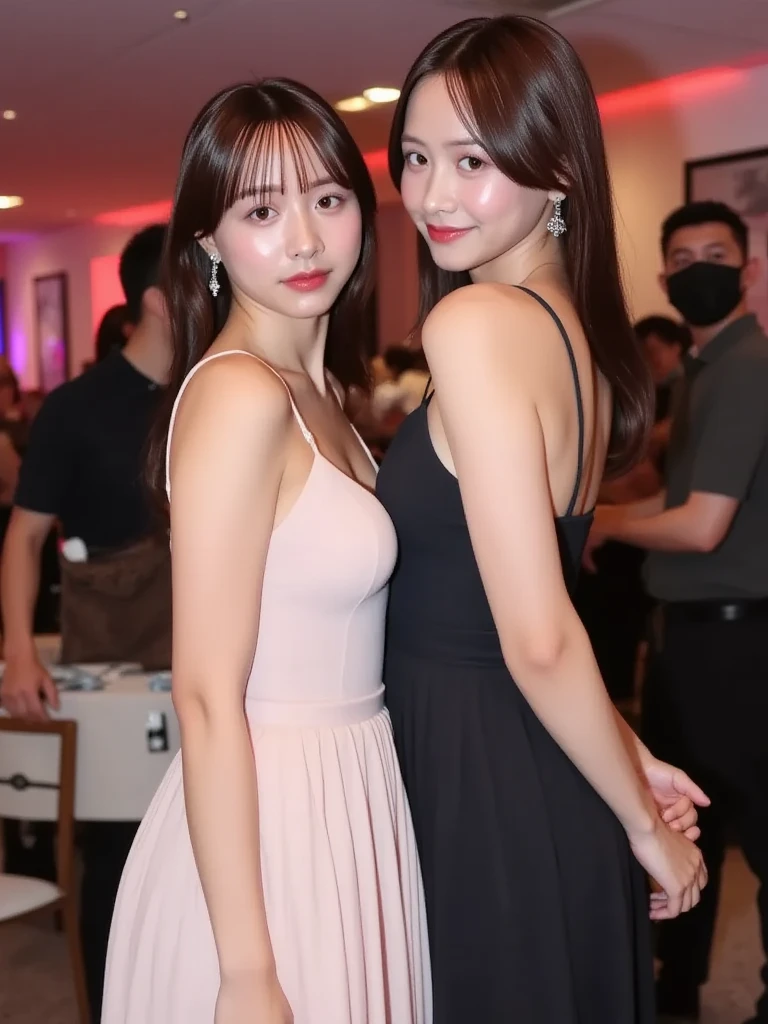 Highest quality、masterpiece、8k、Very detailed、Realistic、Looking at me with a smile、whole body、Black Hair、Short Hair、Small face、Slender、(Big Breasts)、Thin and beautiful legs、narrow and constricted waist,、Family Restaurant Uniforms