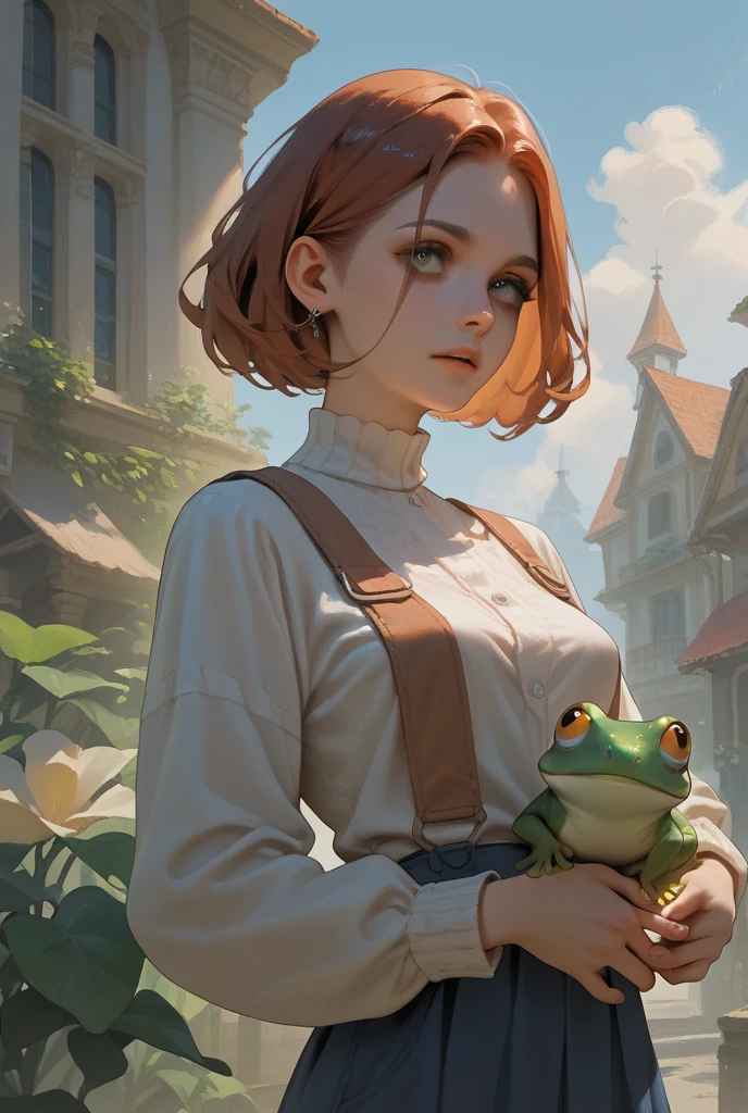 Create a cover with a frog and an X