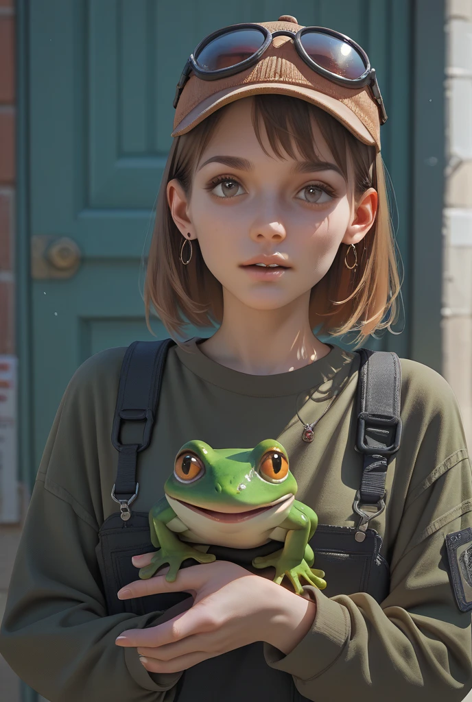 Create a cover with a frog and a silent sign