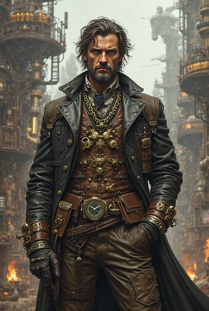 Uomo d&d steampunk 