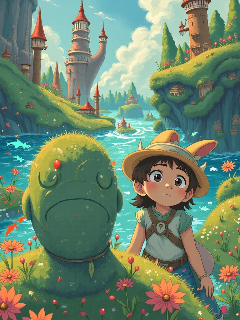 Please do it in Ghibli style