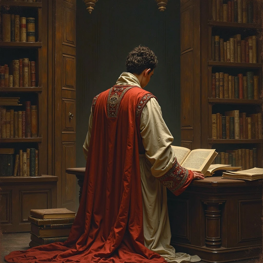  Draw a picture of a scholar's back